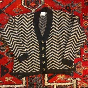 Striped boxy cardigan